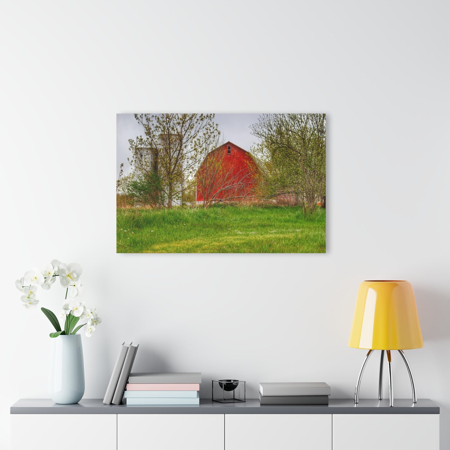 U R There Photography Castle Corner Red I Rustic Farmhouse Acrylic Wall Print