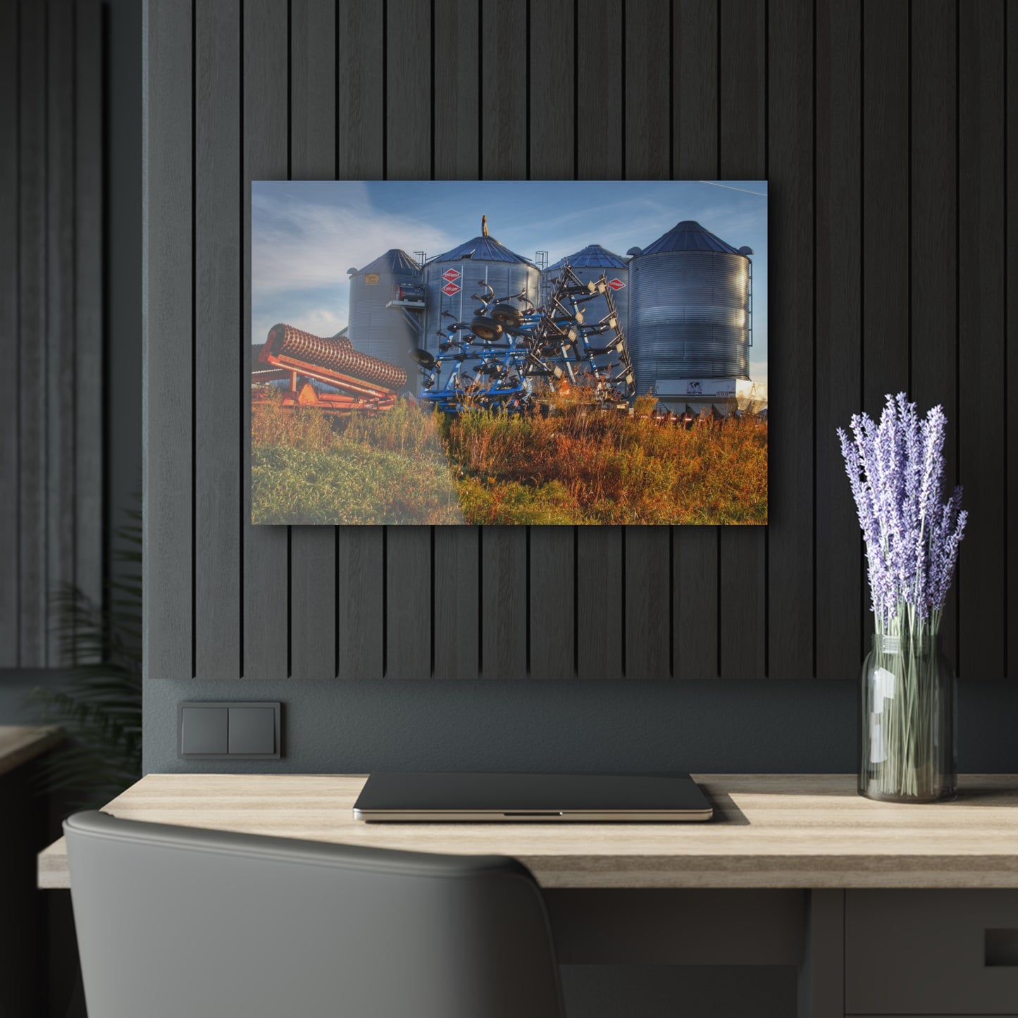 U R There Photography Peck Road Grain Silos Rustic Farmhouse Acrylic Wall Print
