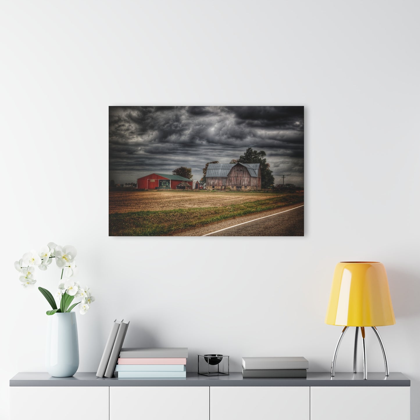 U R There Photography Snover Road Red II Rustic Farmhouse Acrylic Wall Print