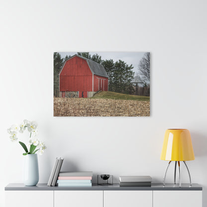U R There Photography Fostoria Road Standing Man Red Rustic Farmhouse Acrylic Wall Print