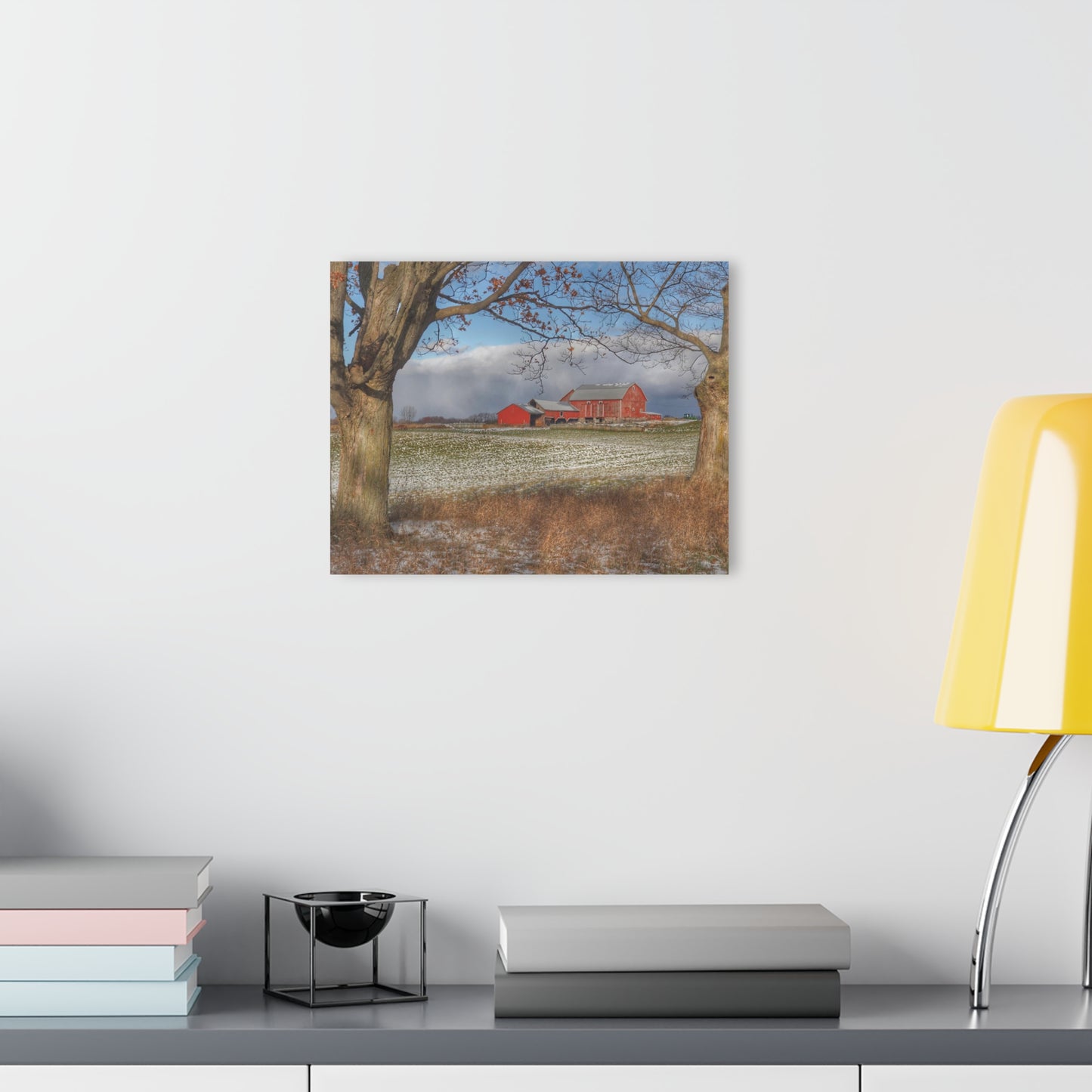 U R There Photography Approaching Storm on Edward Road Rustic Farmhouse Acrylic Wall Print