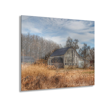 U R There Photography Newark Road White I Rustic Farmhouse Acrylic Wall Print