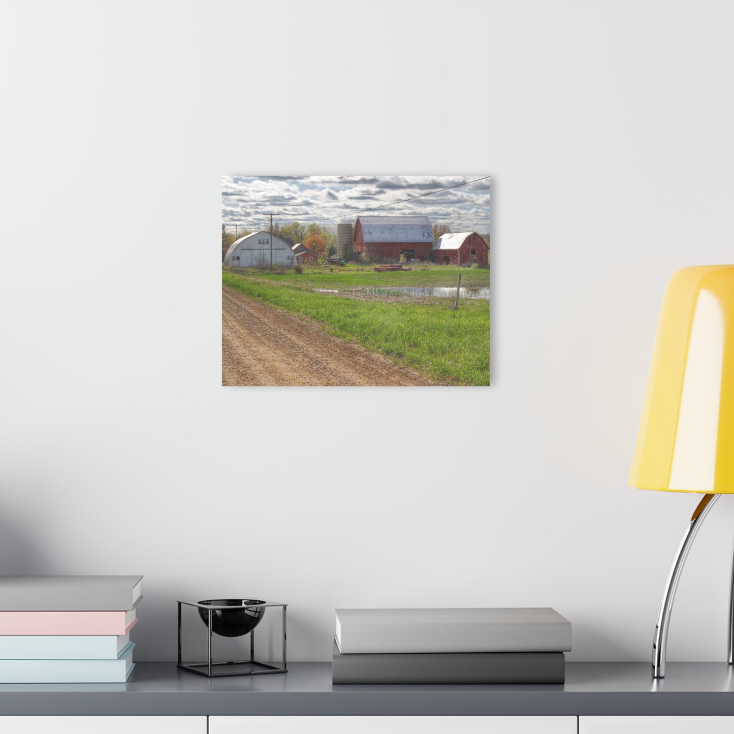 U R There Photography McDowell Road Reds II Rustic Farmhouse Acrylic Wall Print