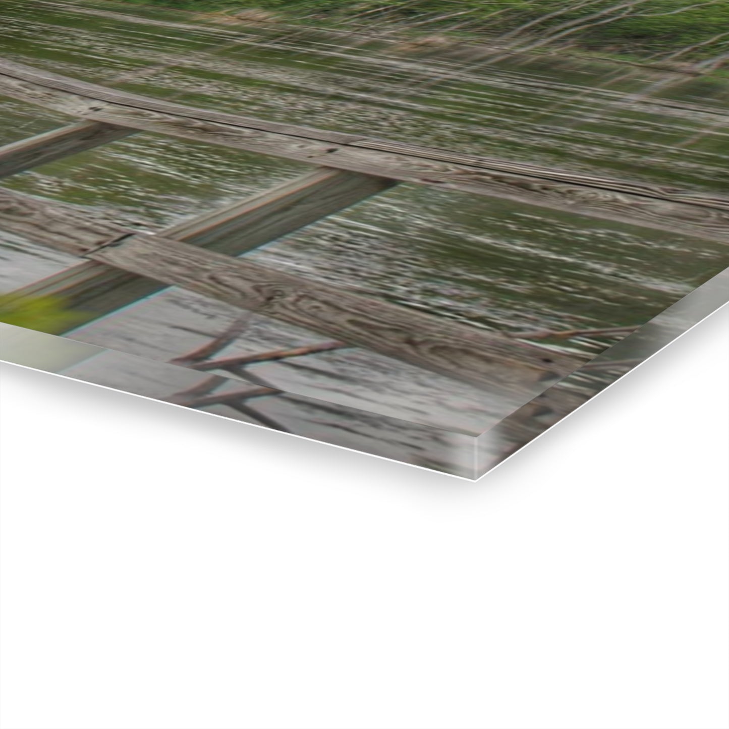 U R There Photography Linear Park Bridge in Lapeer I Rustic Farmhouse Acrylic Wall Print