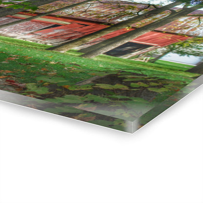 U R There Photography LeValley Falling Red Rustic Farmhouse Acrylic Wall Print