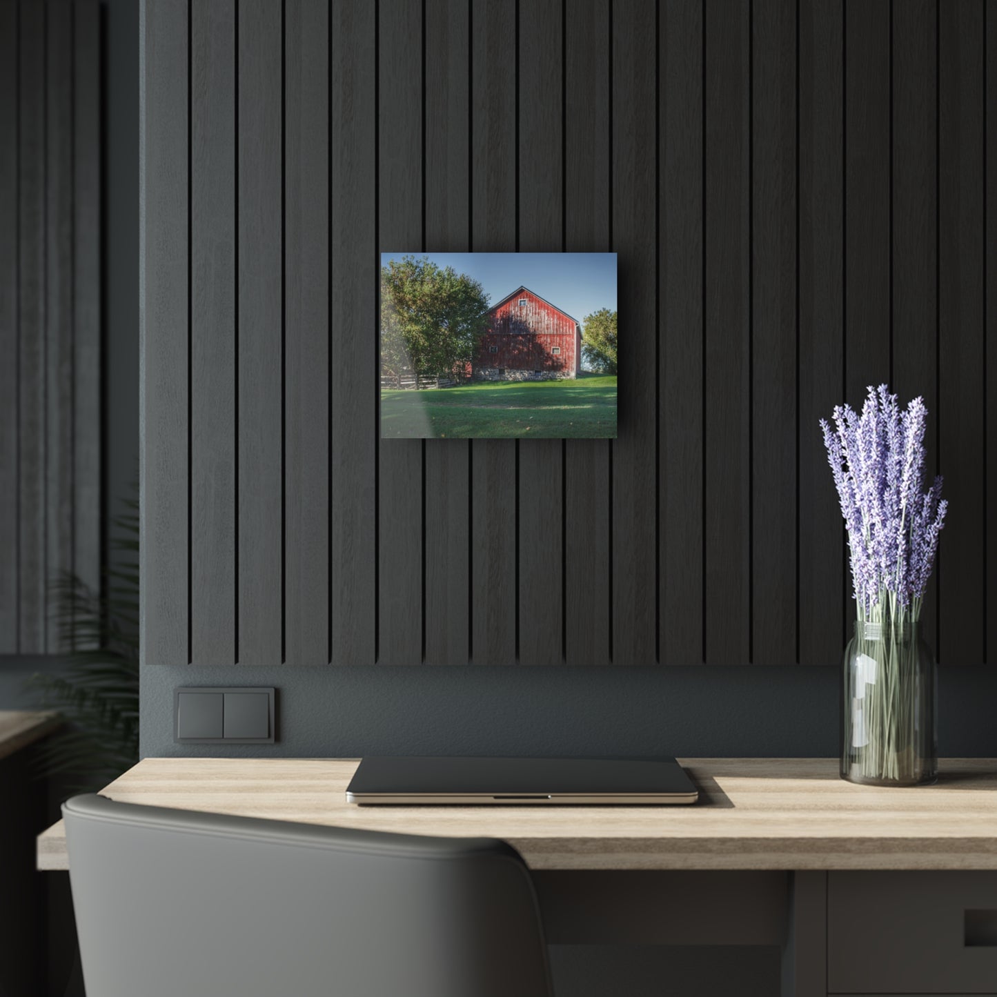 U R There Photography Five Lakes Red III Rustic Farmhouse Acrylic Wall Print