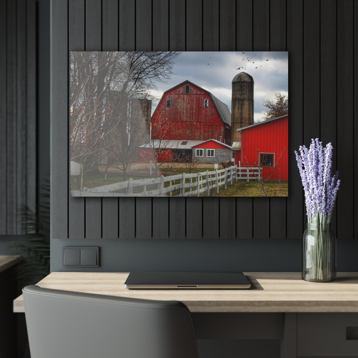 Barn Boutique Modern Farmhouse Acrylic Wall Print| Peck Red