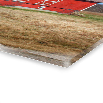 U R There Photography Kings Mill Red II Rustic Farmhouse Acrylic Wall Print