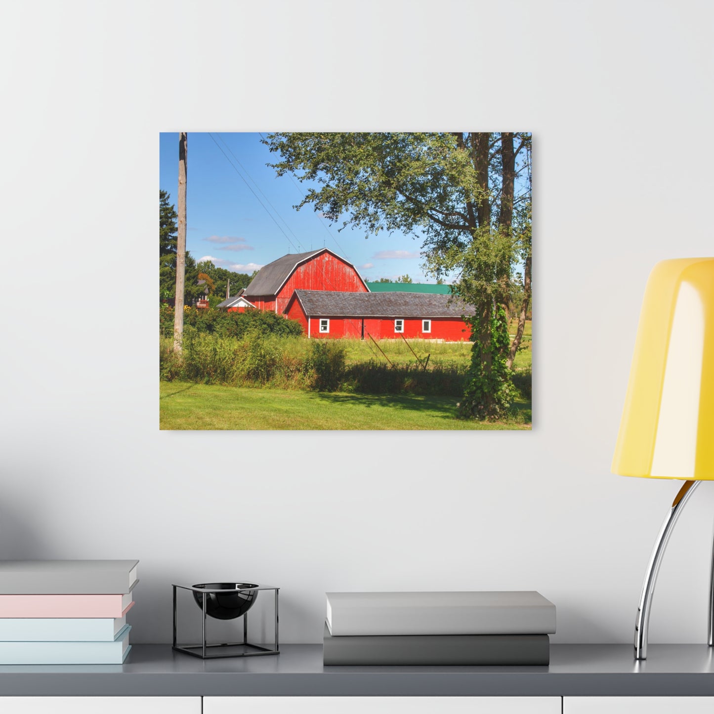 U R There Photography Lake Pleasant Reds II Rustic Farmhouse Acrylic Wall Print