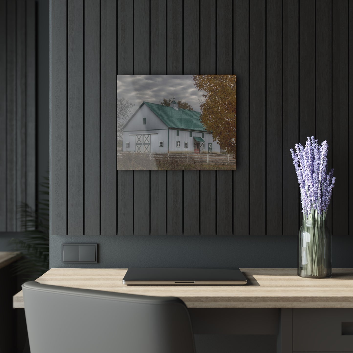 U R There Photography Millville Road White Rustic Farmhouse Acrylic Wall Print