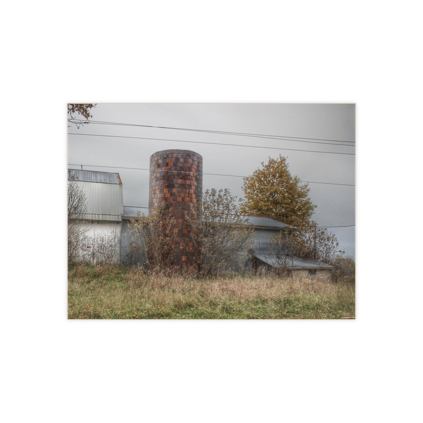 U R There Photography Bordman Road Grey Rustic Farmhouse Decorative Ceramic Tile