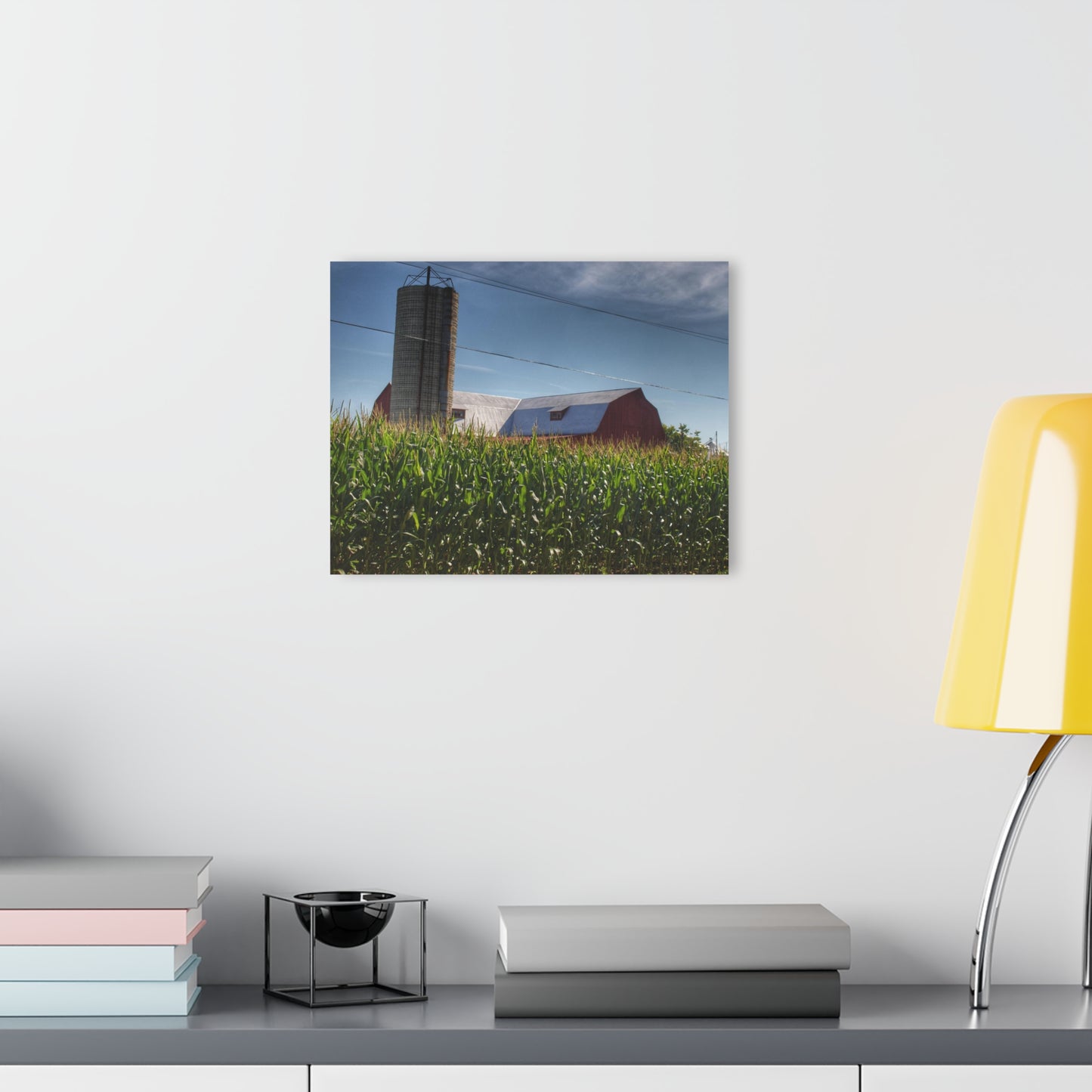 U R There Photography Above the Corn on Tuscola Road Rustic Farmhouse Acrylic Wall Print