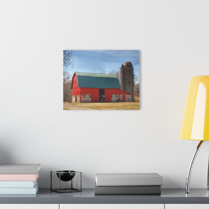 U R There Photography Wilson Road Red and Silo II Rustic Farmhouse Acrylic Wall Print