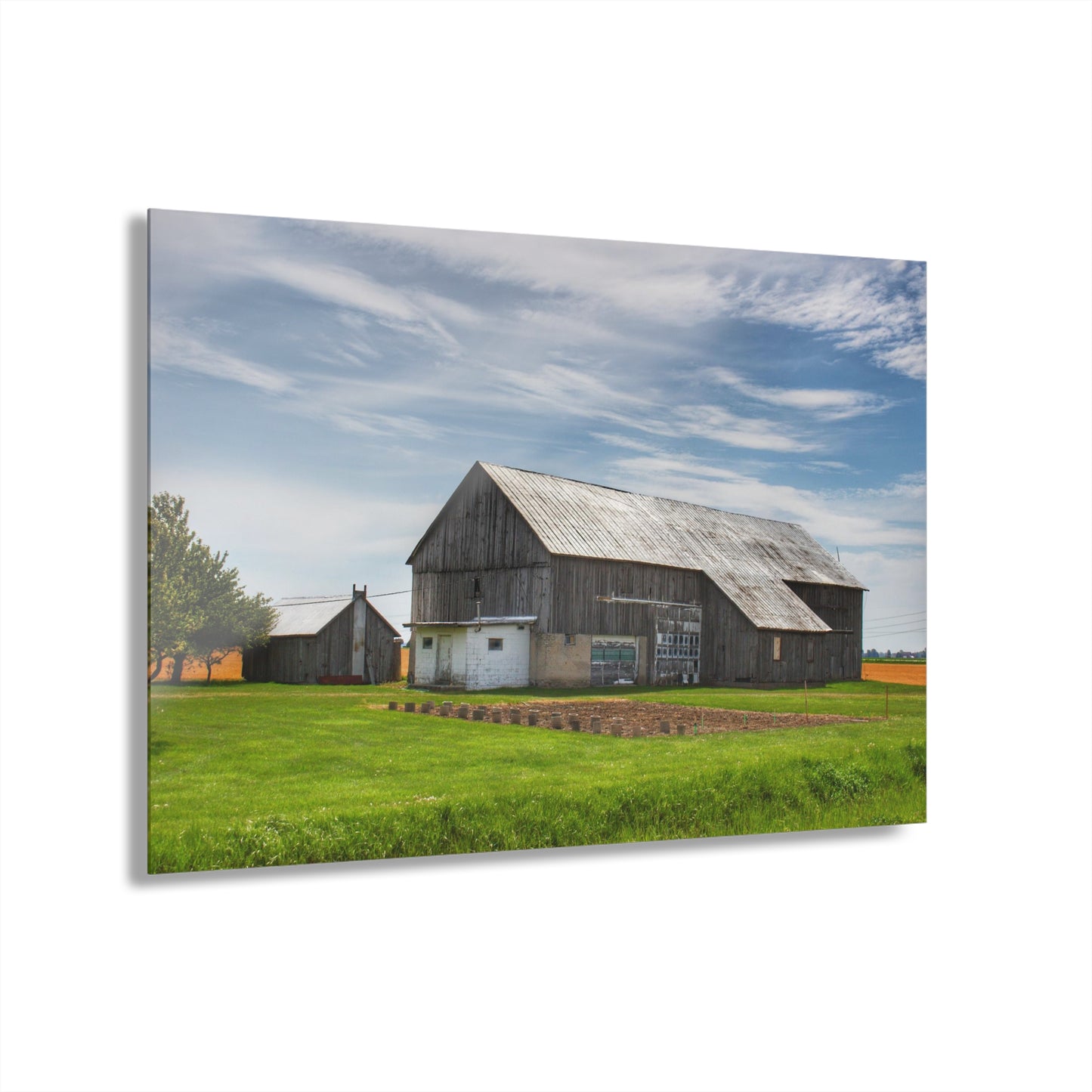 U R There Photography Bay Port Road Greys Rustic Farmhouse Acrylic Wall Print