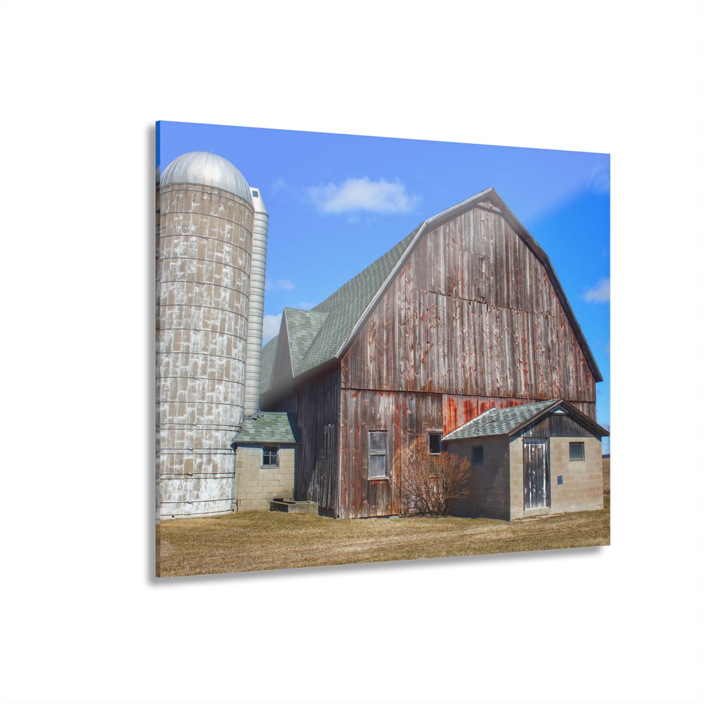 U R There Photography Roedel Road Red in Spring Rustic Farmhouse Acrylic Wall Print