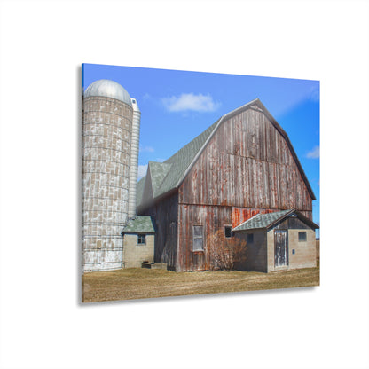 U R There Photography Roedel Road Red in Spring Rustic Farmhouse Acrylic Wall Print