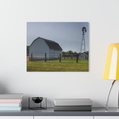 U R There Photography M-90 White and Windmill II Rustic Farmhouse Acrylic Wall Print
