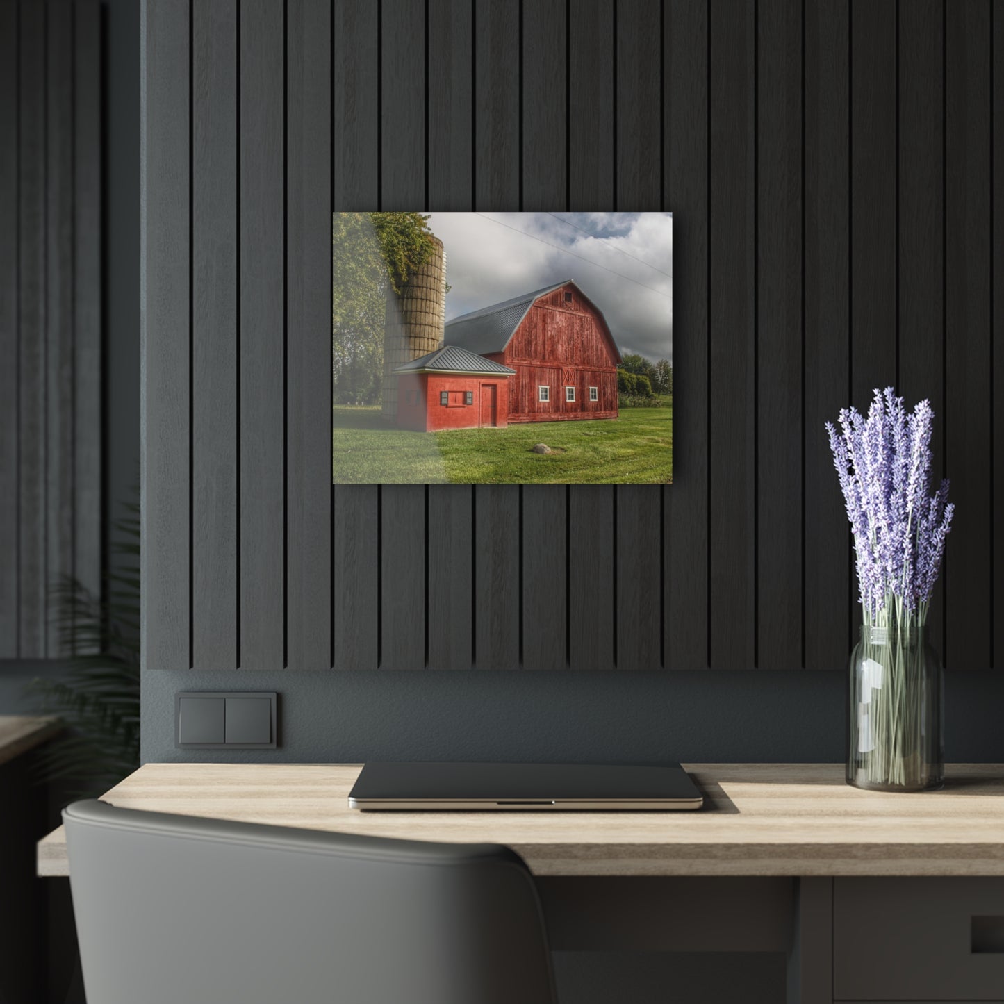 Barn Boutique Modern Farmhouse Acrylic Wall Print| Hollow Corners Little Red and Silo