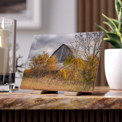 U R There Photography Church Road Grey IV Rustic Farmhouse Decorative Ceramic Tile