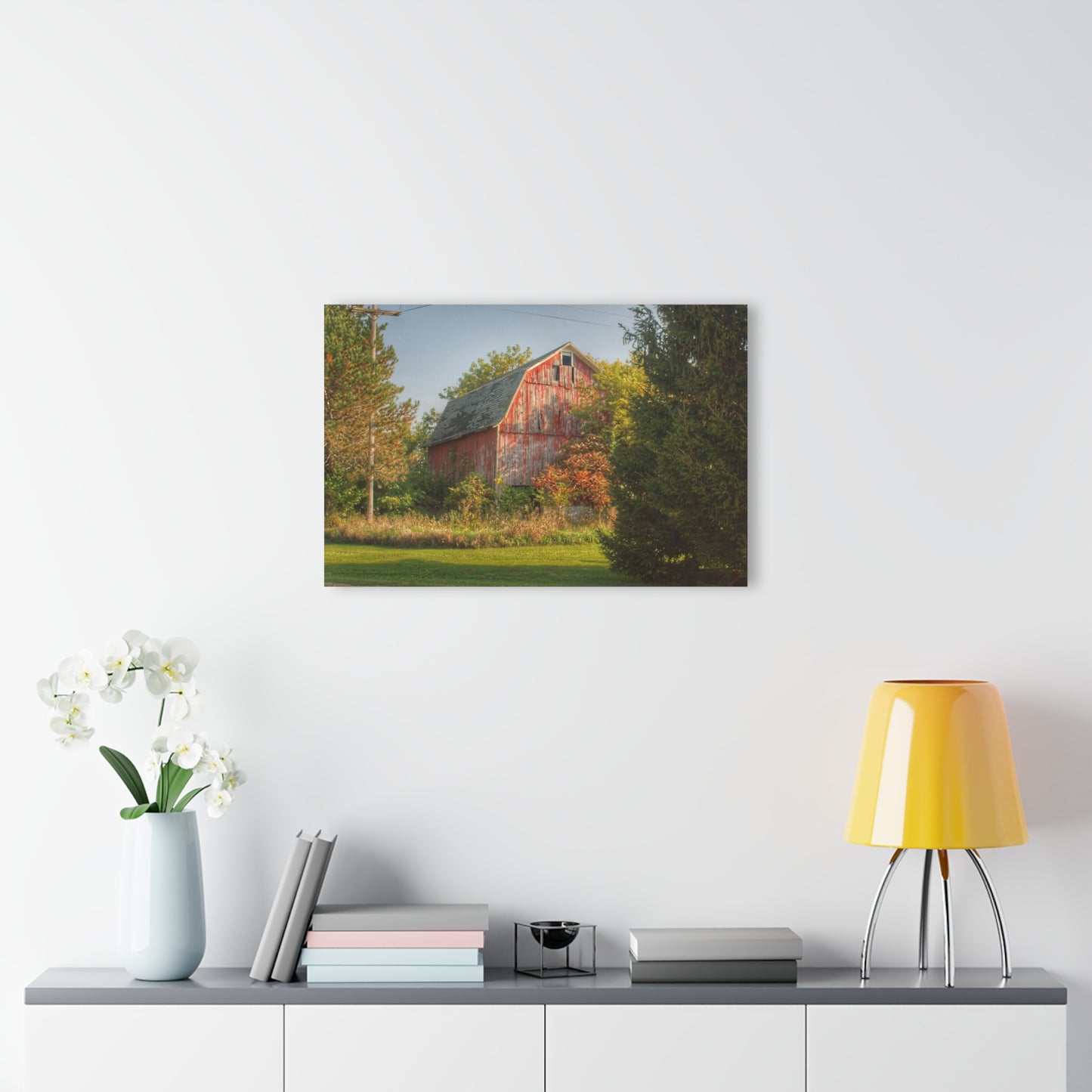 Barn Boutique Modern Farmhouse Acrylic Wall Print| Belle River Red I