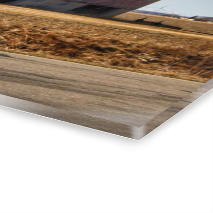 U R There Photography Elmwood Forgotten Apple Red Rustic Farmhouse Acrylic Wall Print