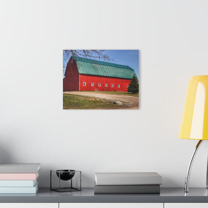 U R There Photography Perry Road Red Rustic Farmhouse Acrylic Wall Print