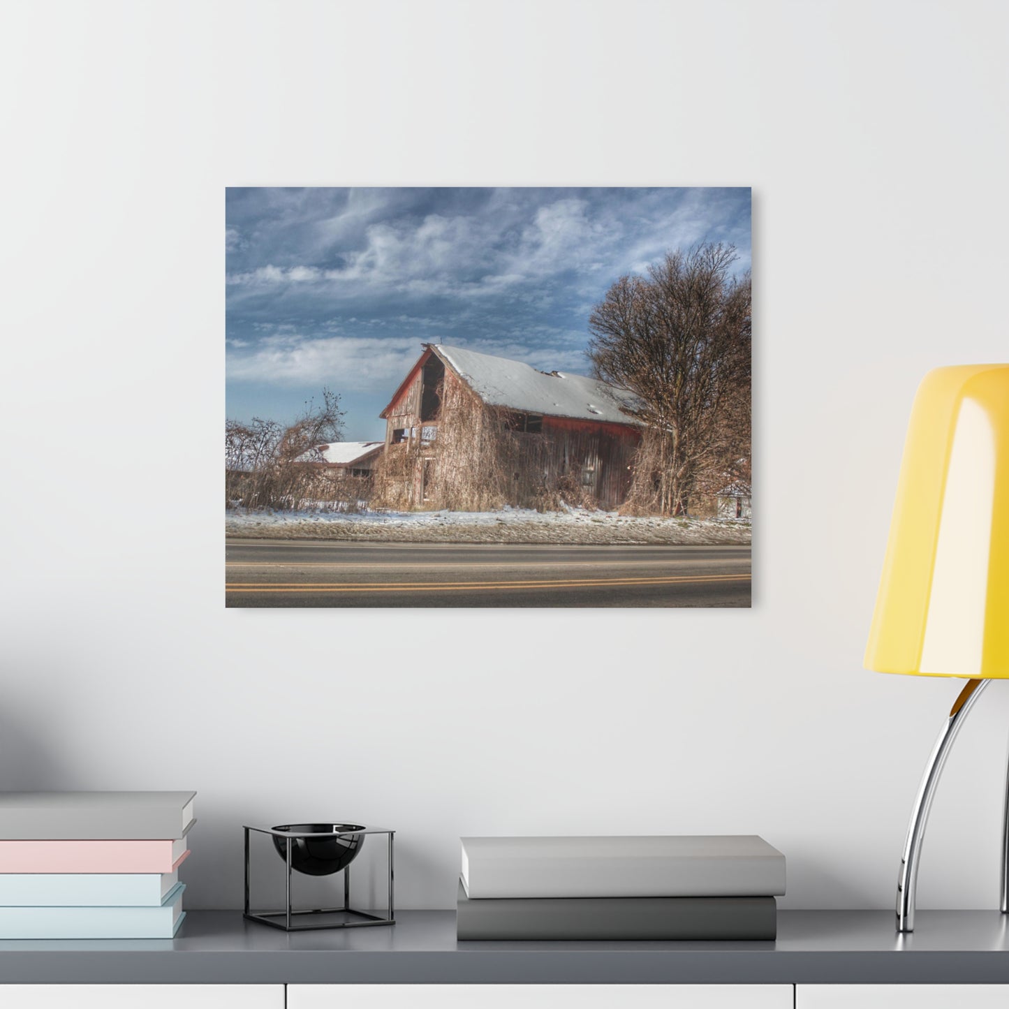 U R There Photography Almont Van Dyke Red II Rustic Farmhouse Acrylic Wall Print 14 "x 11"