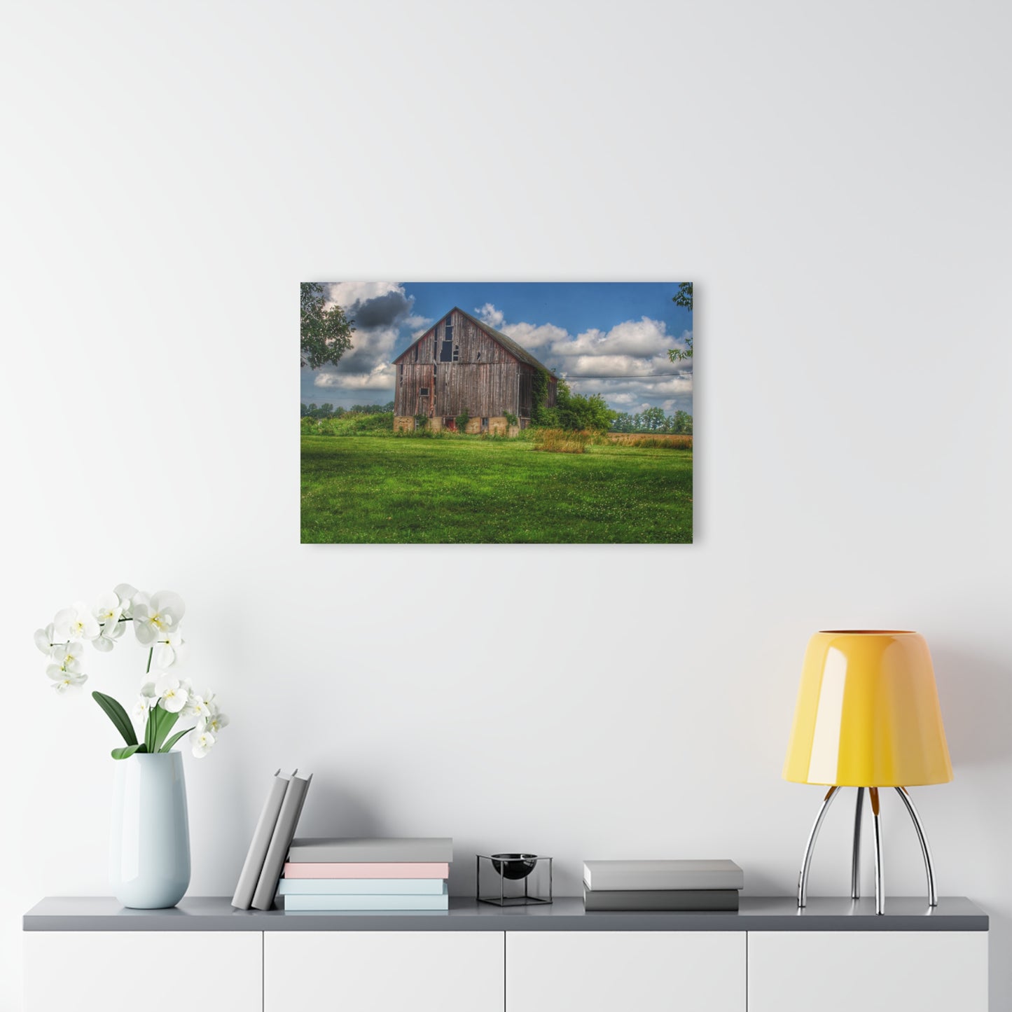 U R There Photography Bohms Road Grey II Rustic Farmhouse Acrylic Wall Print