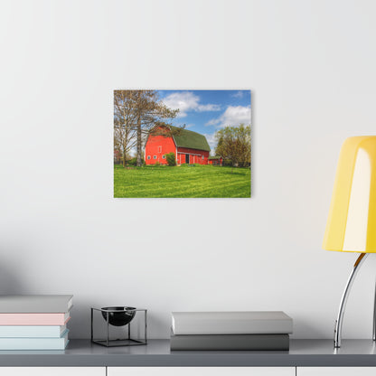 U R There Photography Barber Road Red Rustic Farmhouse Acrylic Wall Print