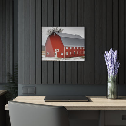 U R There Photography Hollow Corners Red Tree Silo II Rustic Farmhouse Acrylic Wall Print