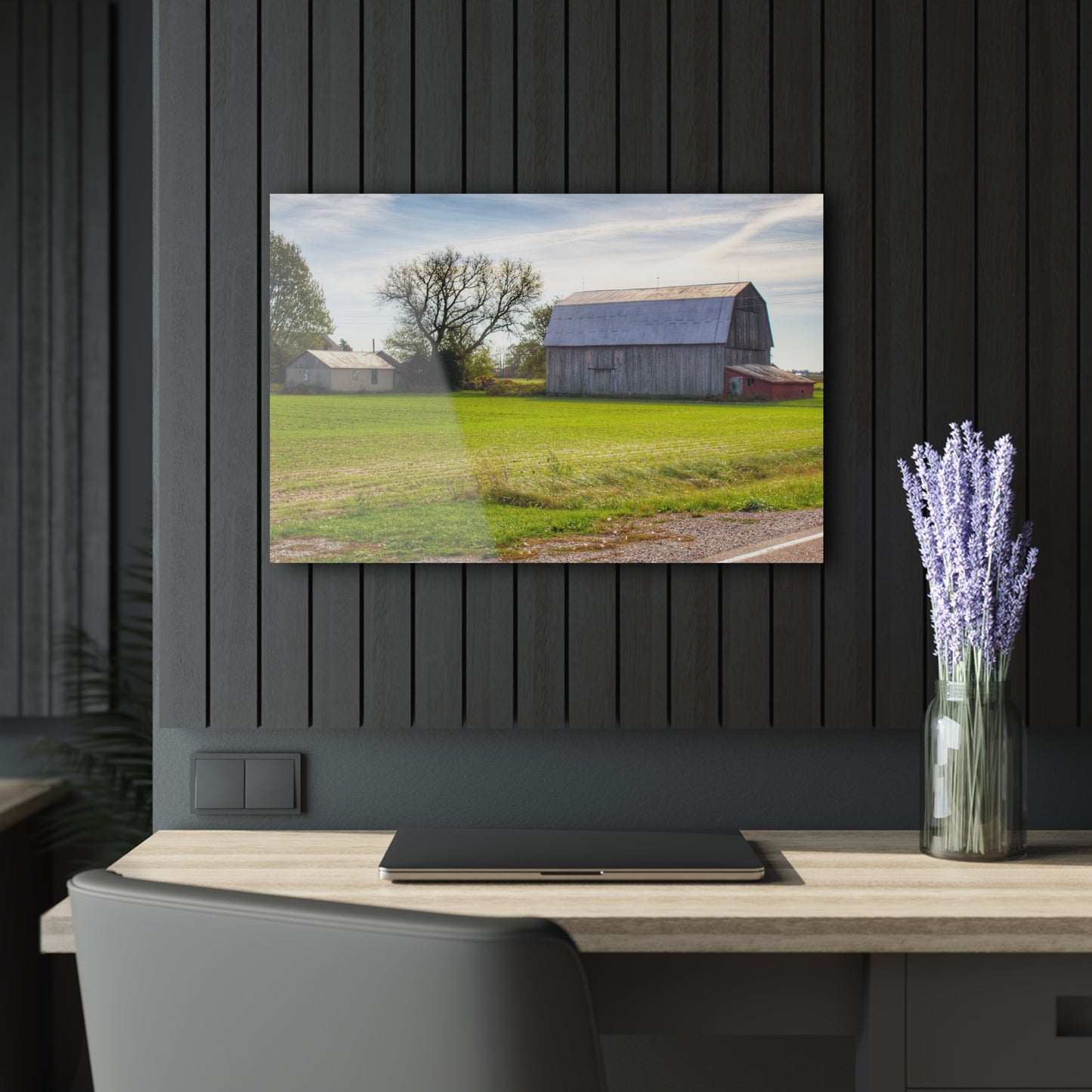 U R There Photography North Gera Road Red Rustic Farmhouse Acrylic Wall Print