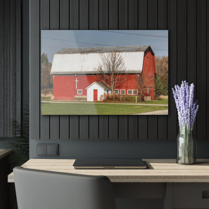 U R There Photography Bray Road Red I Rustic Farmhouse Acrylic Wall Print
