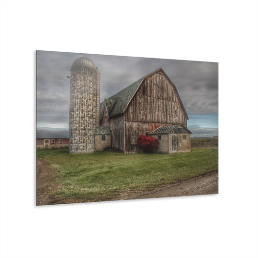 U R There Photography Roedel Road Red Rustic Farmhouse Acrylic Wall Print
