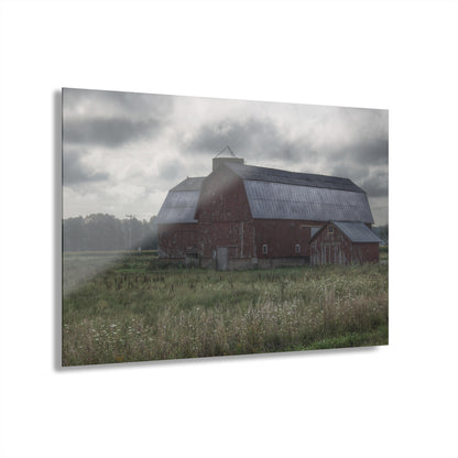 U R There Photography Glover Road Reds Rustic Farmhouse Acrylic Wall Print