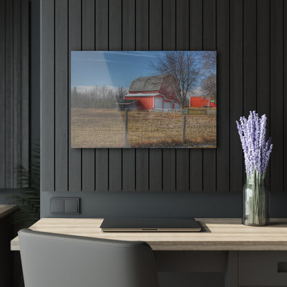 U R There Photography Clifford Road Red II Rustic Farmhouse Acrylic Wall Print
