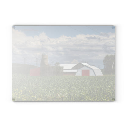 U R There Photography Montrose Farm I Rustic Farmhouse Tempered-Glass Cutting Board