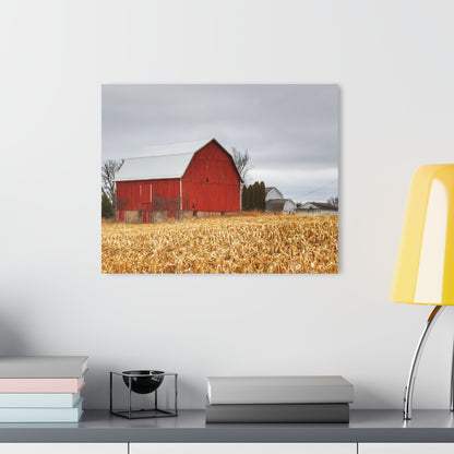 U R There Photography Jones Road Red Rustic Farmhouse Acrylic Wall Print