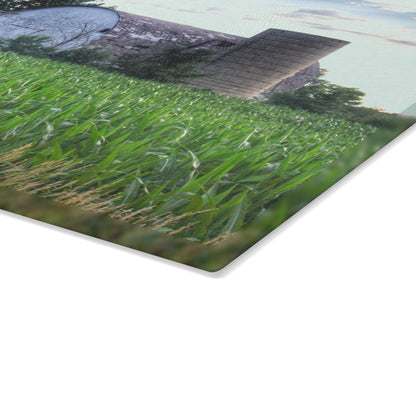 U R There Photography Genesee Road White Rustic Farmhouse Tempered-Glass Cutting Board