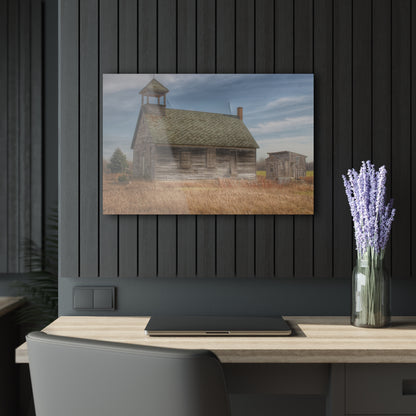 U R There Photography McKenzie Road Old Schoolhouse Rustic Farmhouse Acrylic Wall Print
