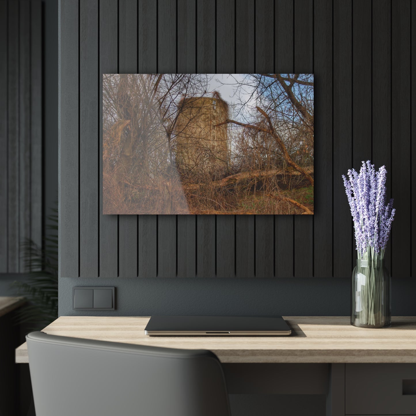 U R There Photography Hidden Silo of Fostoria Rustic Farmhouse Acrylic Wall Print