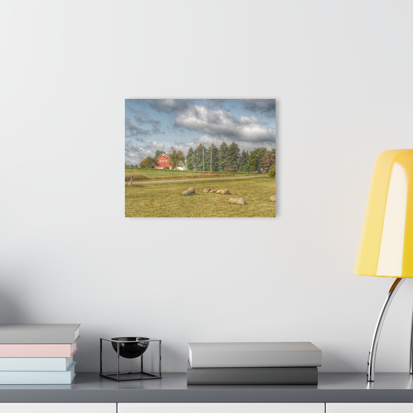 U R There Photography Across the Road Rustic Farmhouse Acrylic Wall Print