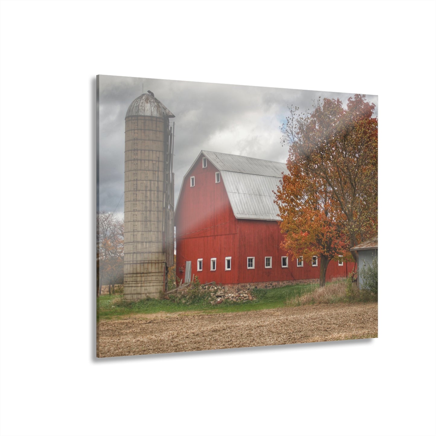 U R There Photography Brigham Road Red Rustic Farmhouse Acrylic Wall Print