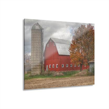 U R There Photography Brigham Road Red Rustic Farmhouse Acrylic Wall Print