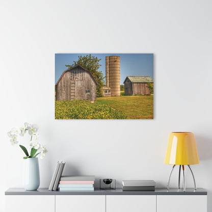 U R There Photography Swaffer Mini Greys and Silos Rustic Farmhouse Acrylic Wall Print