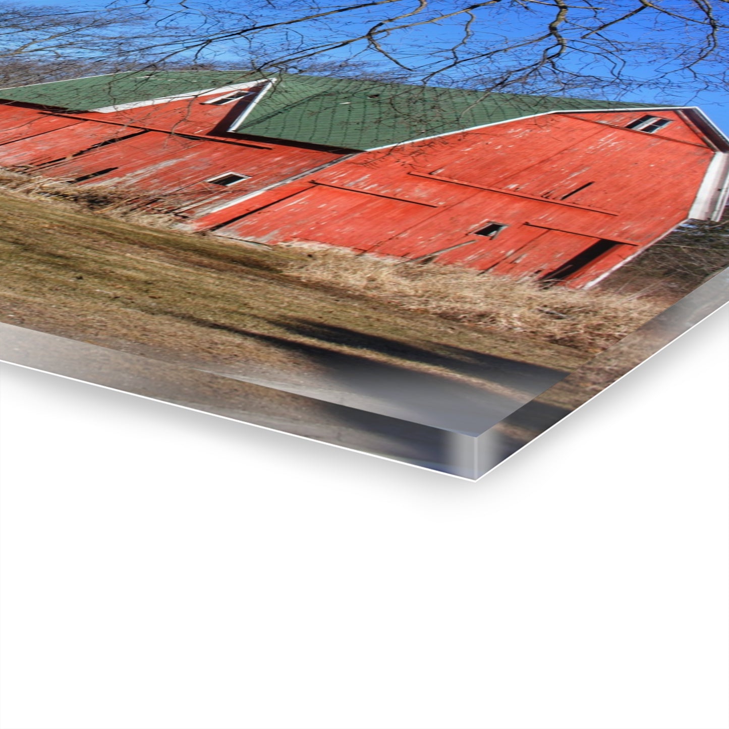 U R There Photography Hickory Ridge Red I Rustic Farmhouse Acrylic Wall Print