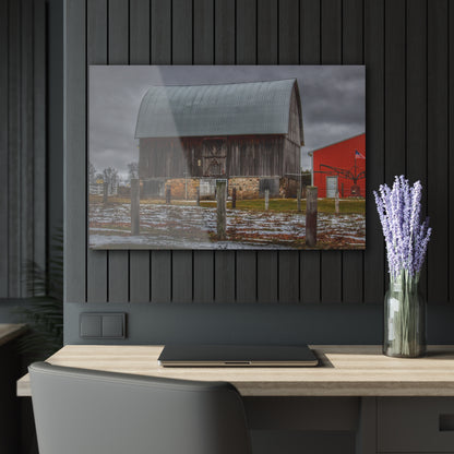 U R There Photography Schott Road Grey III Rustic Farmhouse Acrylic Wall Print