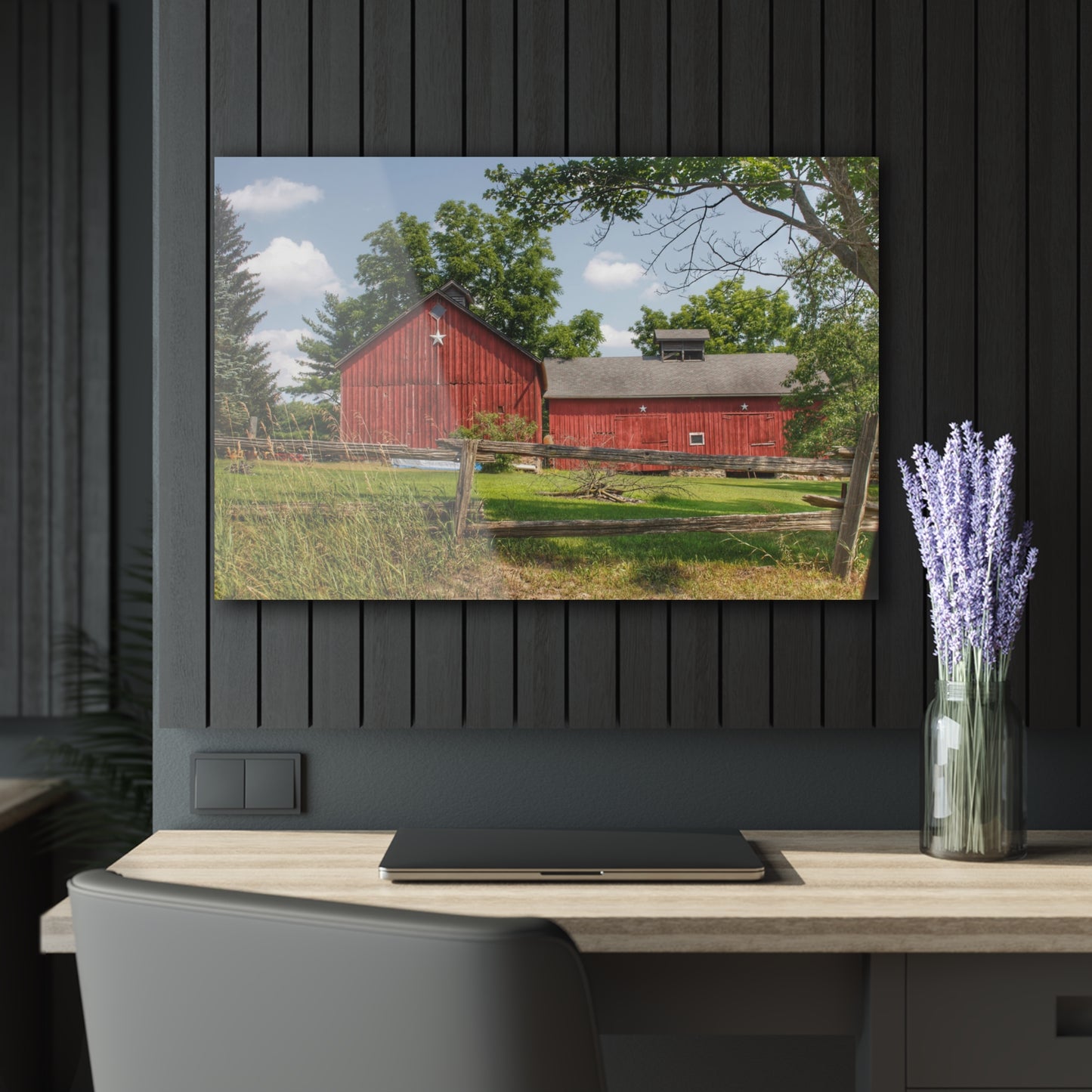 U R There Photography Hollow Corners Star Barn Rustic Farmhouse Acrylic Wall Print