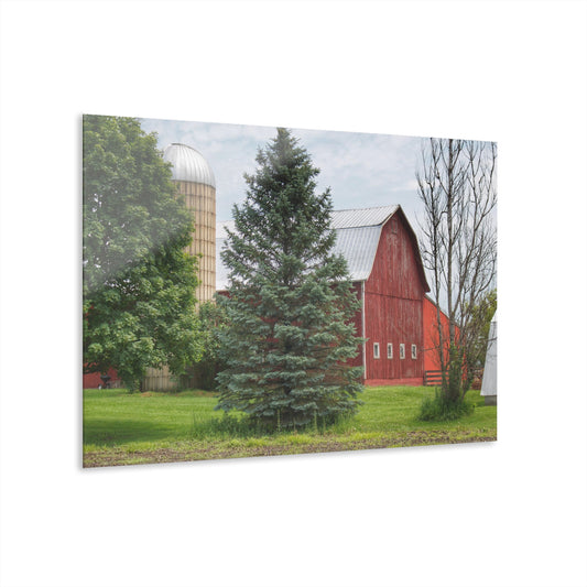 U R There Photography German Road Red I Rustic Farmhouse Acrylic Wall Print