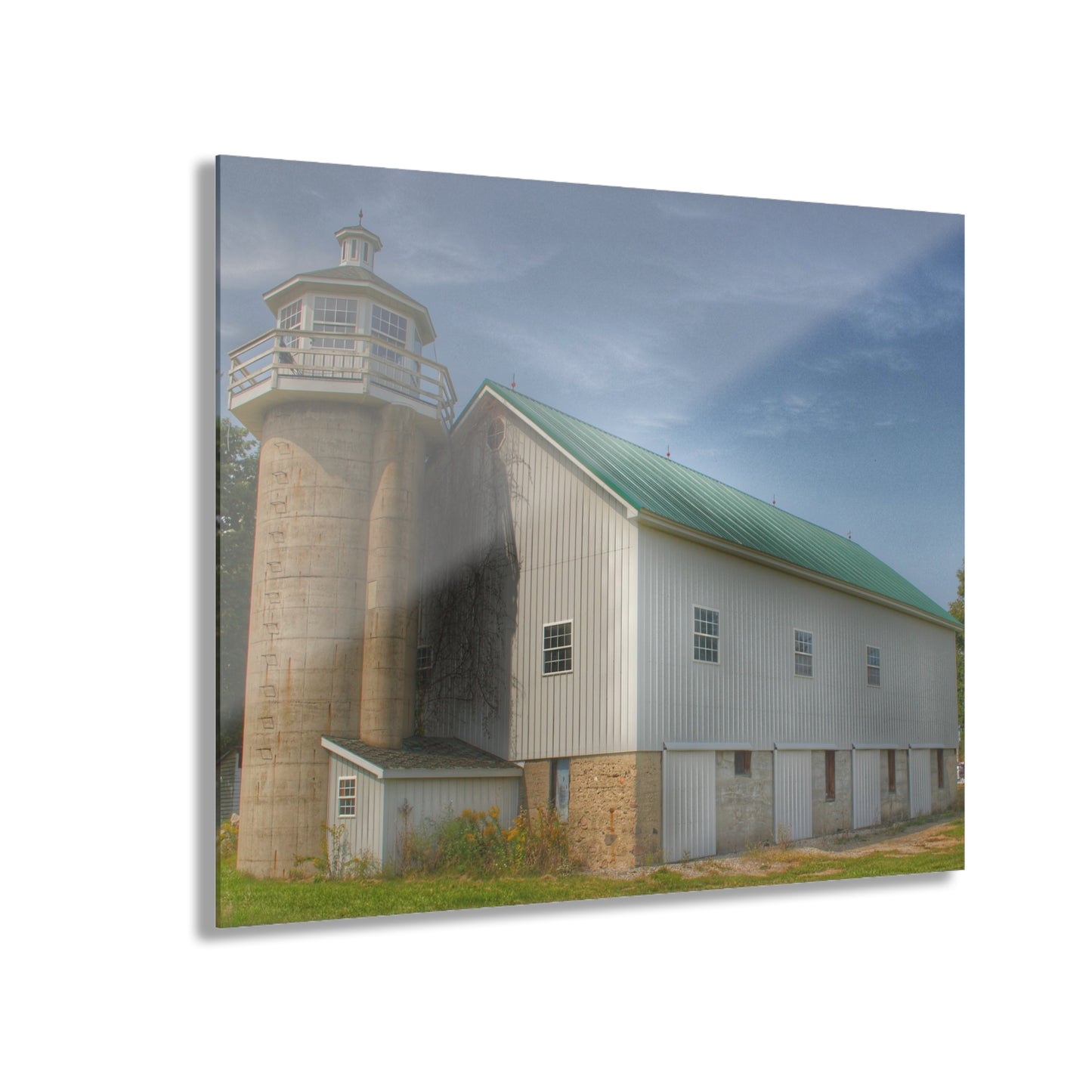 U R There Photography Phelps Road Lighthouse Barn I Rustic Farmhouse Acrylic Wall Print
