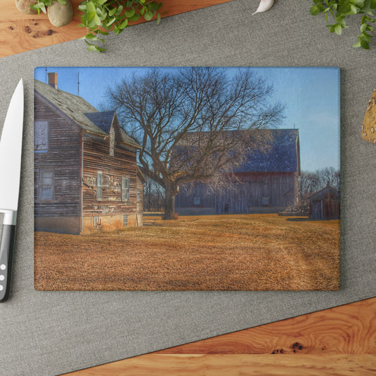 U R There Photography South Elkton Road Forgotten Greys Rustic Farmhouse Tempered-Glass Cutting Board